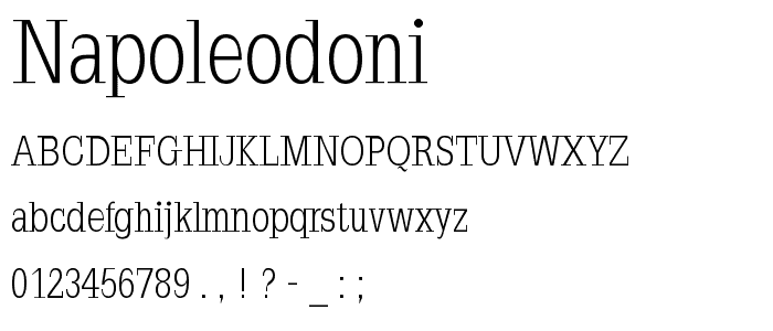 Napoleodoni font