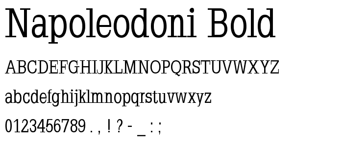 Napoleodoni-Bold font