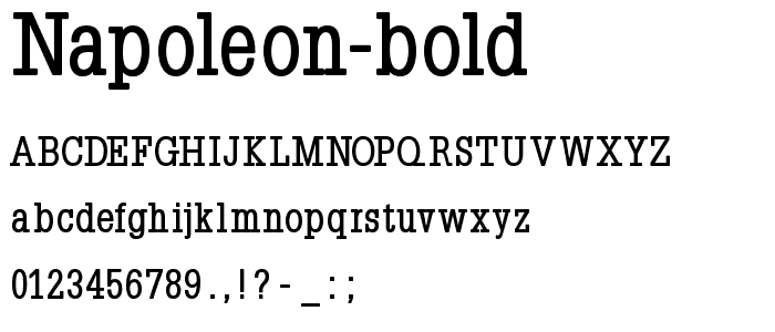 Napoleon-Bold font