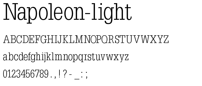Napoleon-Light font