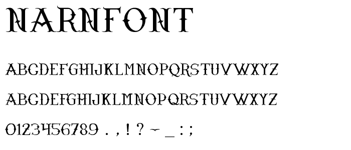 Narnfont font