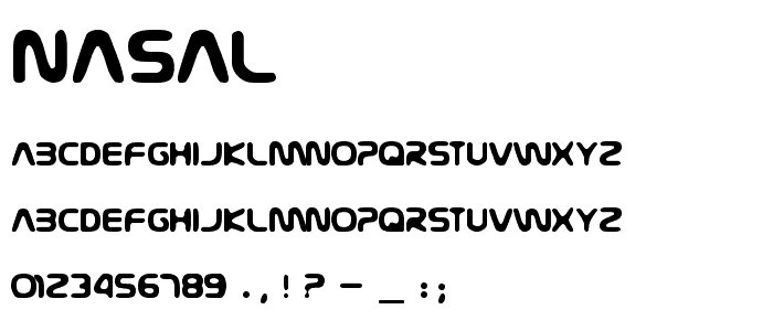 Nasal font