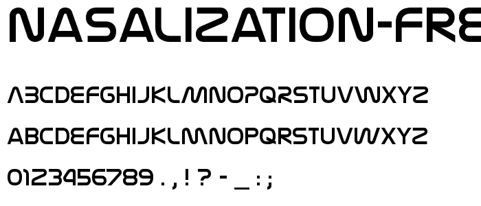 Nasalization Free font
