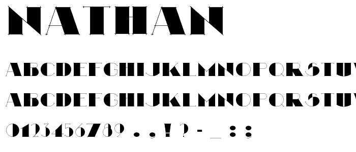 Nathan font