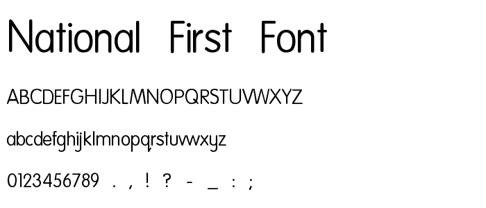 National First Font font