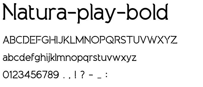 Natura Play Bold font