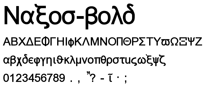 Naxos Bold font
