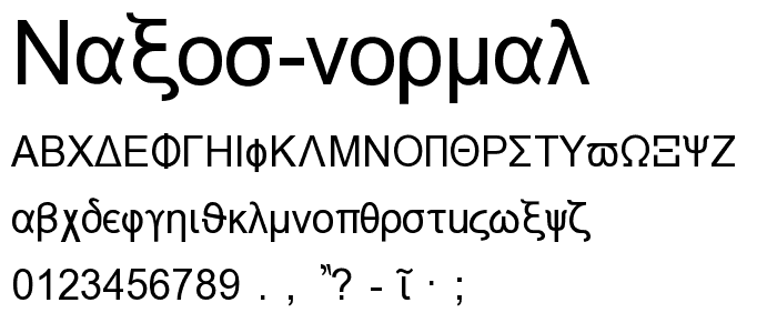 Naxos Normal font
