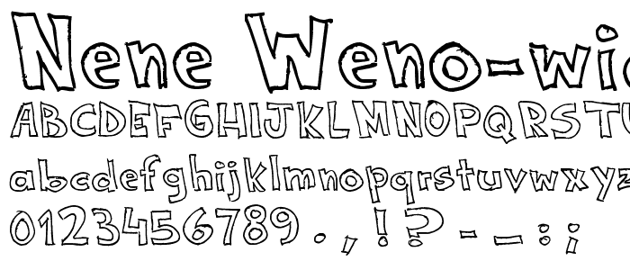 NeNe_WeNo Width HandWrite font