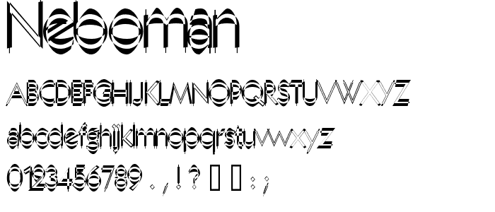Neboman font
