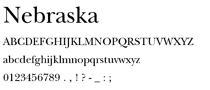 Nebraska font
