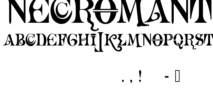 Necromantic font