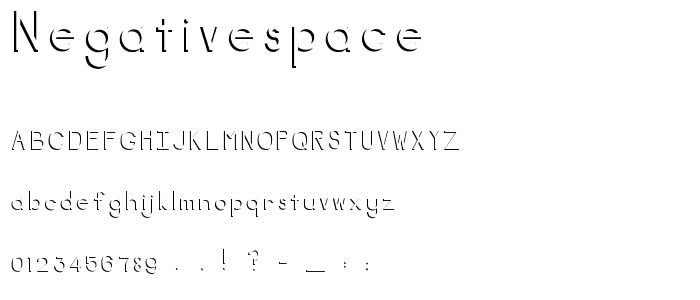 NegativeSpace font