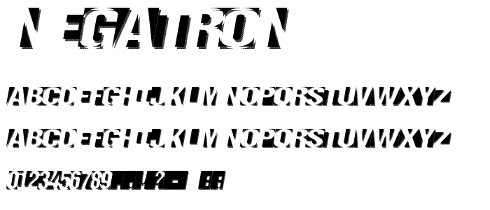 Negatron font