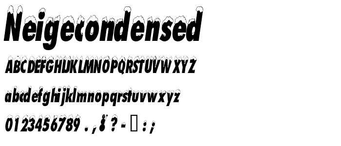 NeigeCondensed font