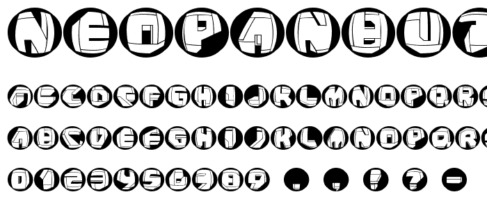 NeoPanButtons font