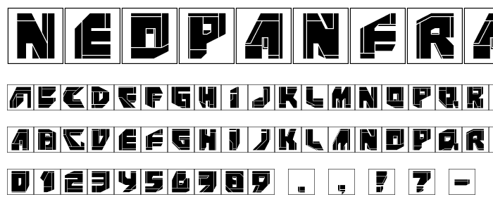 NeoPanFrames font