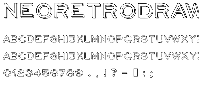 NeoRetroDraw font