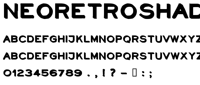 NeoRetroShadow font