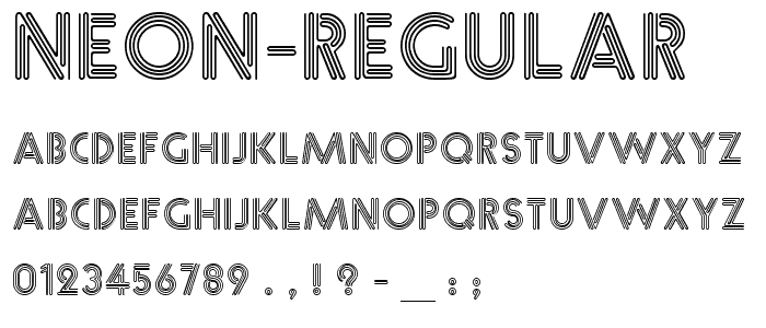 Neon Regular font