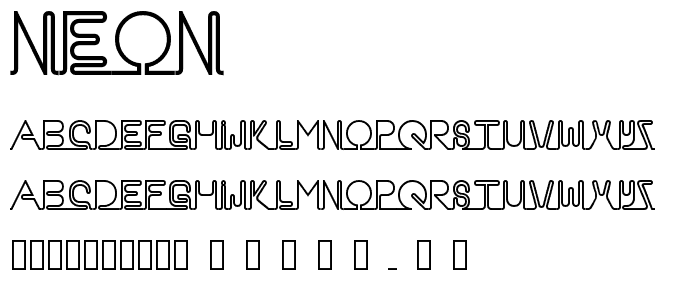 Neon font