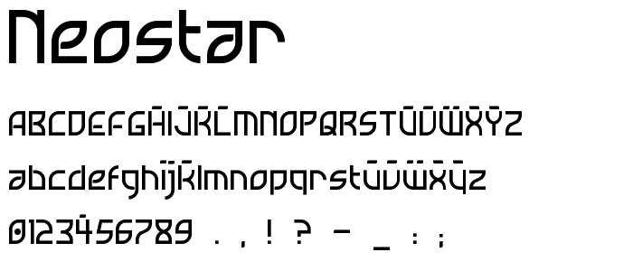 Neostar font