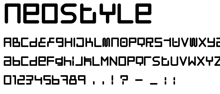 Neostyle font