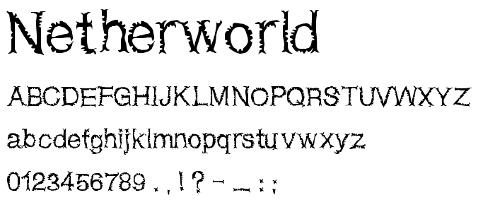 Netherworld font