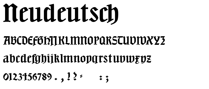 Neudeutsch font