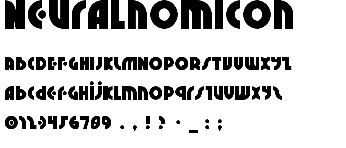 Neuralnomicon font