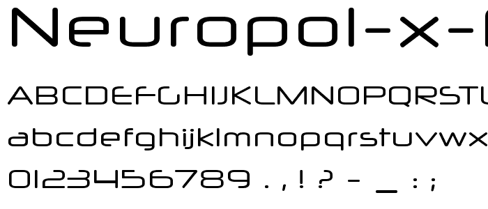 Neuropol X Free font