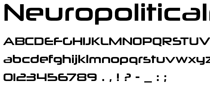 NeuropoliticalRg Regular font