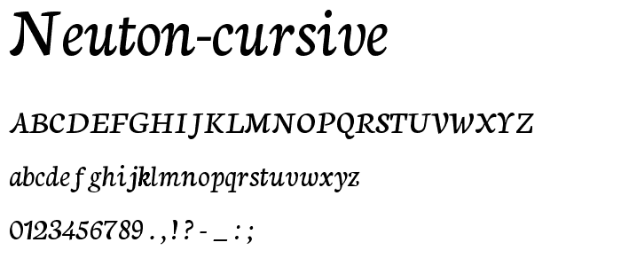 Neuton Cursive font