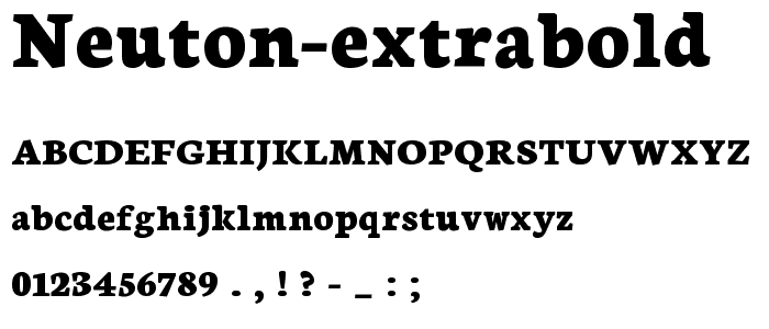 Neuton Extrabold font