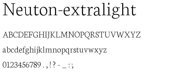 Neuton Extralight font