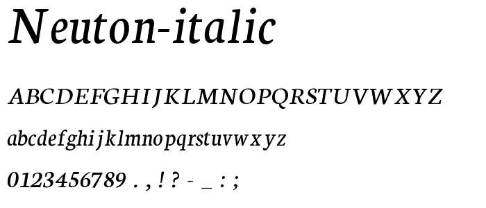 Neuton Italic font