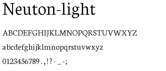 Neuton Light font