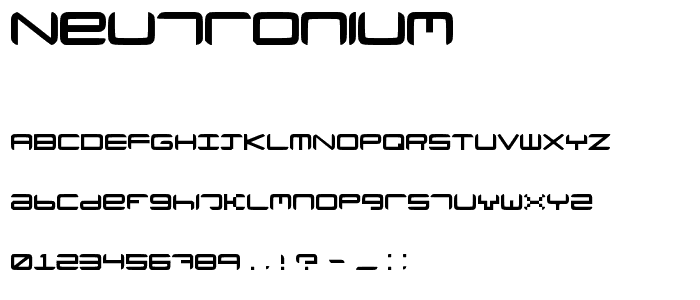 Neutronium font