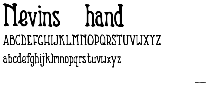Nevins Hand font
