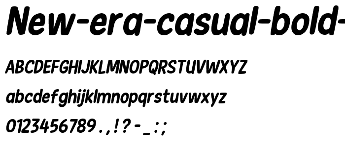 New Era Casual Bold Italic font