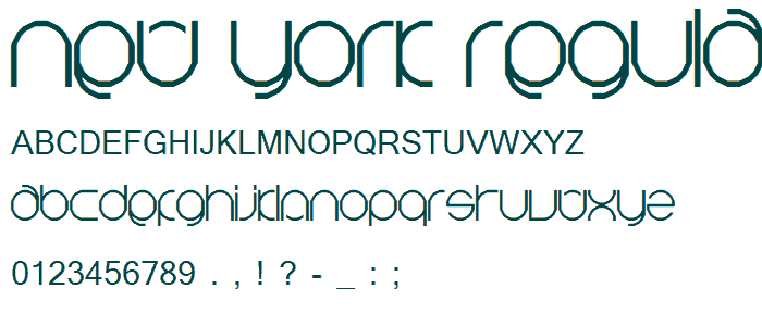 New York Regular font