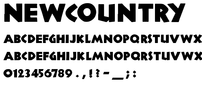 NewCountry font