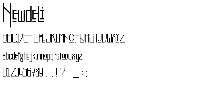 NewDeli font