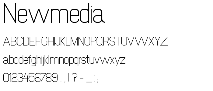 NewMedia font