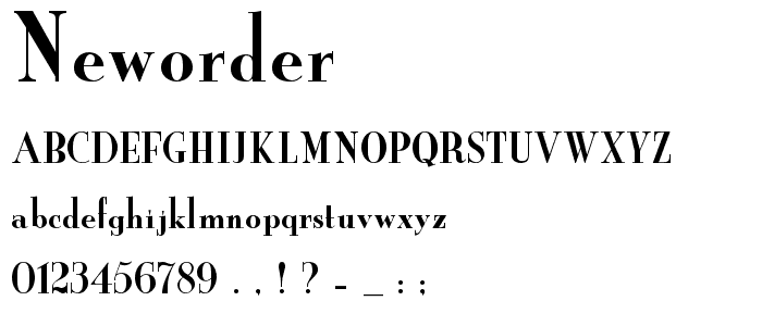 NewOrder font