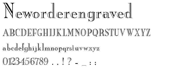 NewOrderEngraved font