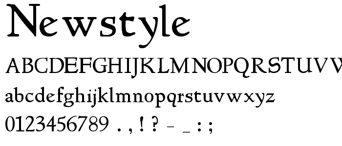 NewStyle font