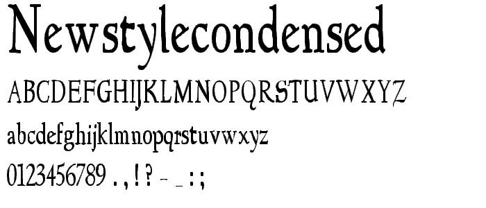 NewStyleCondensed font