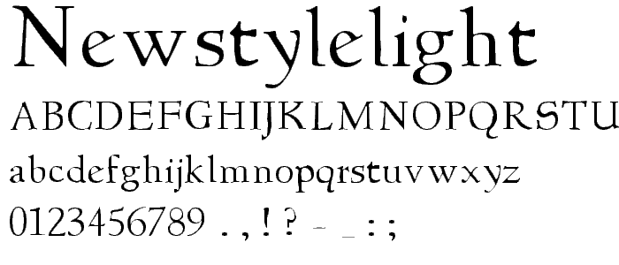 NewStyleLight font