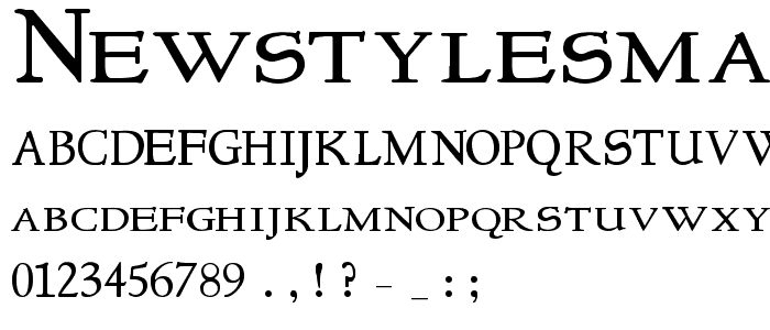 NewStyleSmallCaps font